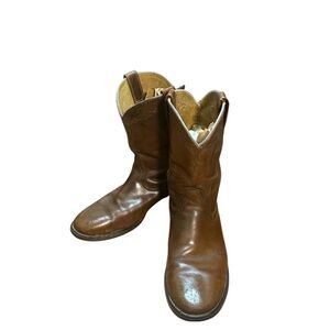 Ariat Roper Boots Mens 10 EE Extra Wide Brown Leather Western Cowboy Pull On